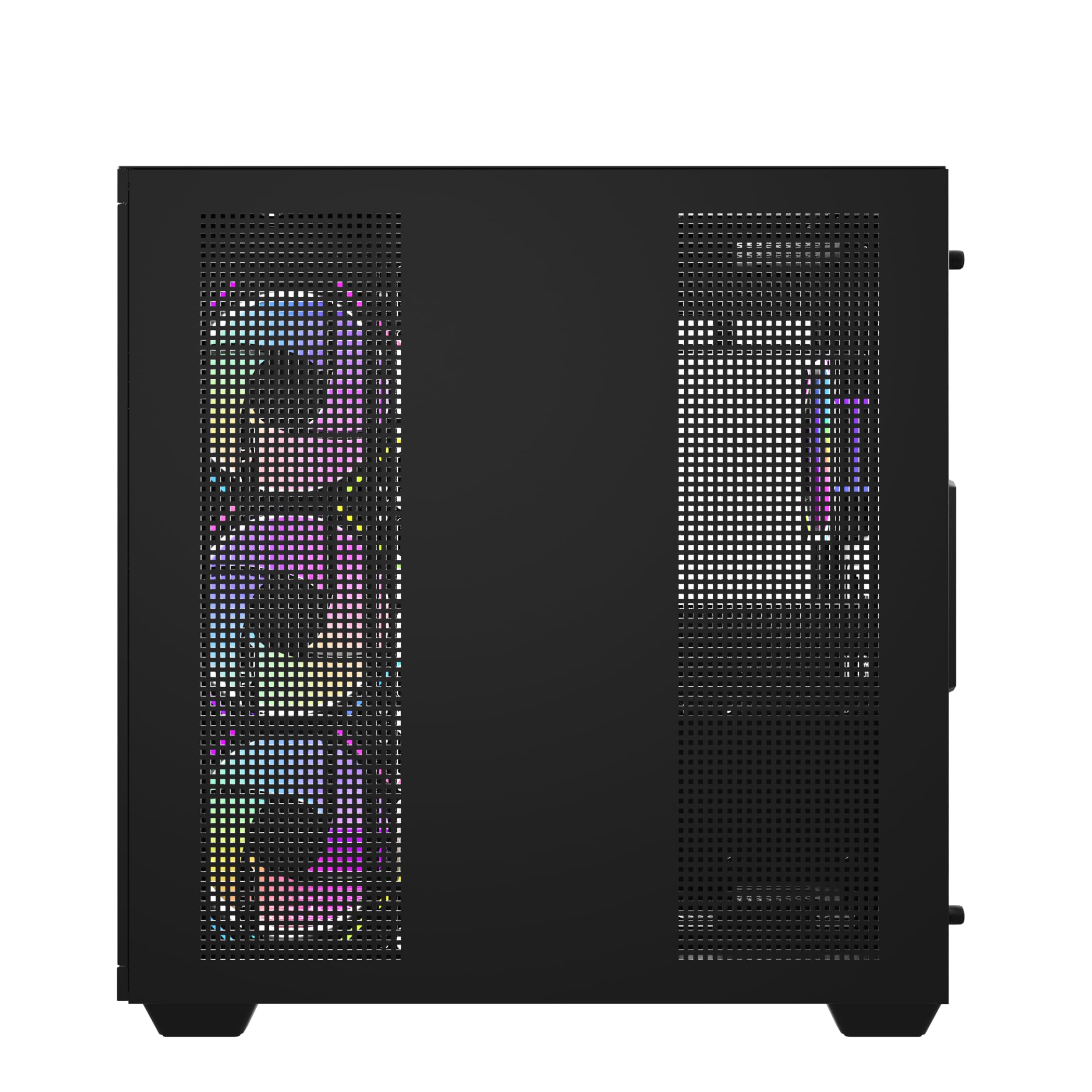 DarkFlash DQX80, Custodia PC Gaming ATX, doppia fotocamera, 3 vetri temperati, 4 ventole ARGB e PWM, Nero, USB-C
