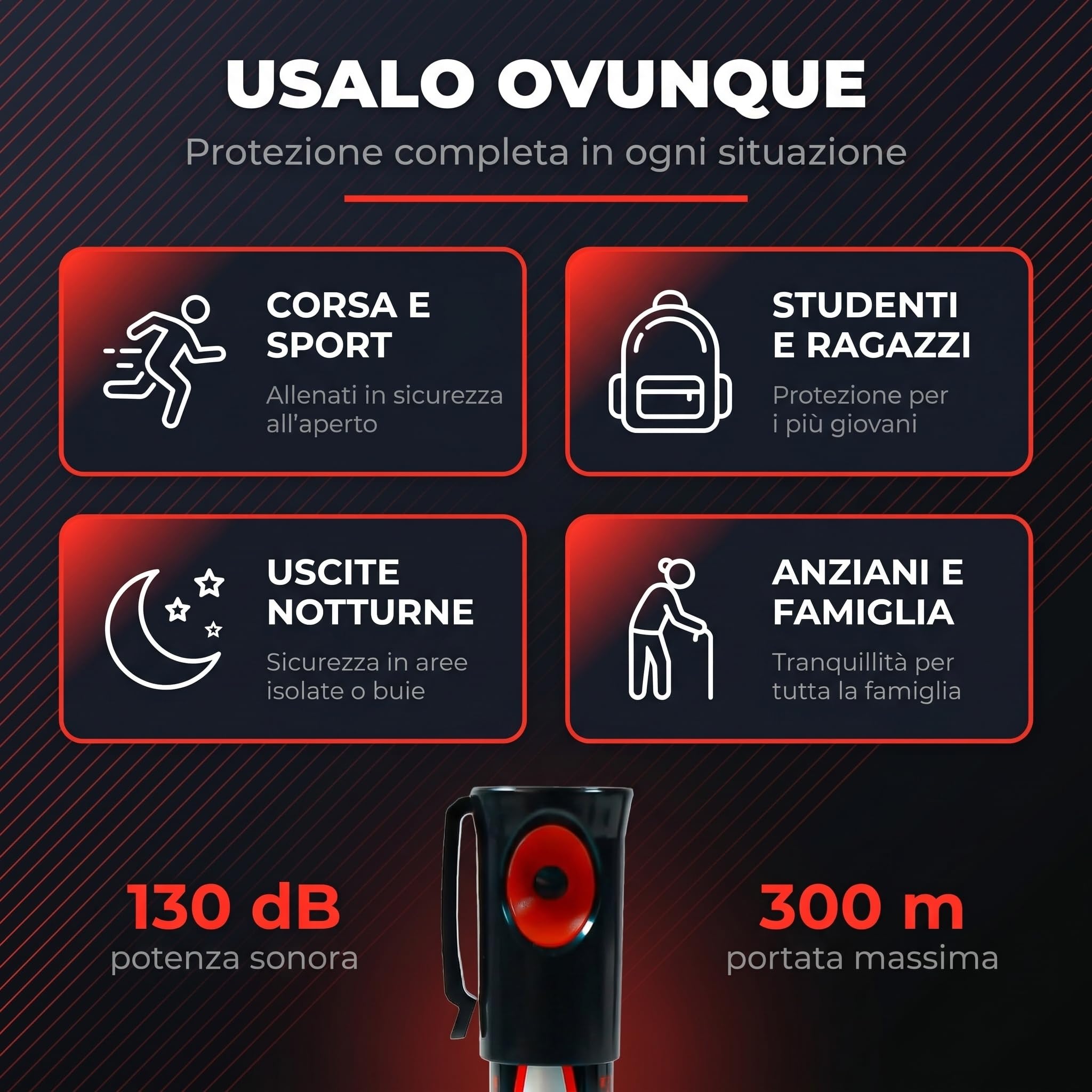Przenośne urządzenie zabezpieczające bez baterii - ochrona osobista przed złośliwymi osobami i niebezpiecznymi zwierzętami - sytuacje awaryjne i samoobrona - Made in Germany (1)