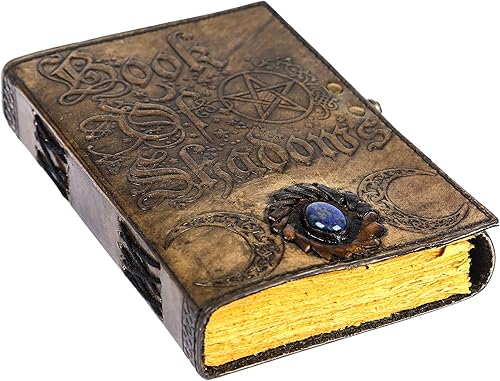 Diario de cuero vintage hecho a mano, diario de viaje de tres lunas, diario antiguo hecho a mano con borde de cubierta vintage sin forro para hombres