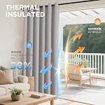 Joydeco 100% Blackout Curtains 2 Panels for Living Room - Linen Black Out Curtains 84 Inch Long Room Darkening Opaque Curtains for Bedroom, Thermal Insulated Drapes Privacy Protection 2 Panels Set