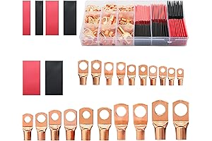 IBosins 150-Piece AWG 2-12 Copper Wire Lugs Assortment Kit