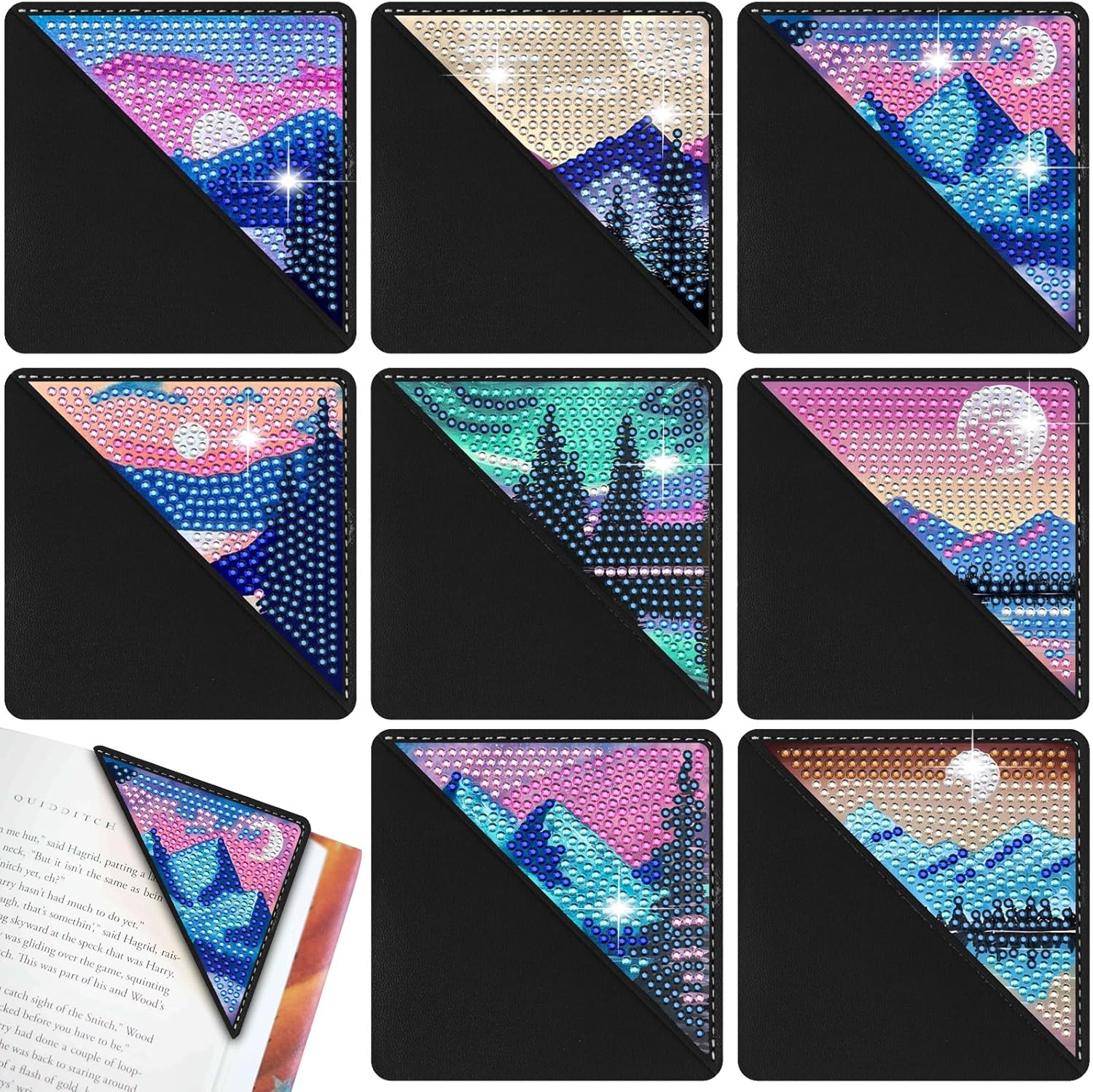 ZYNERY 8 Pcs Diamond Painting Bookmark Kits, Diamond Art