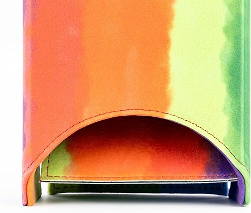 Miniatura 6 de FanRoll - Torre de dados plegable acuarela arco iris, juego de rol, accesorios de dados para Calabozos y Dragones