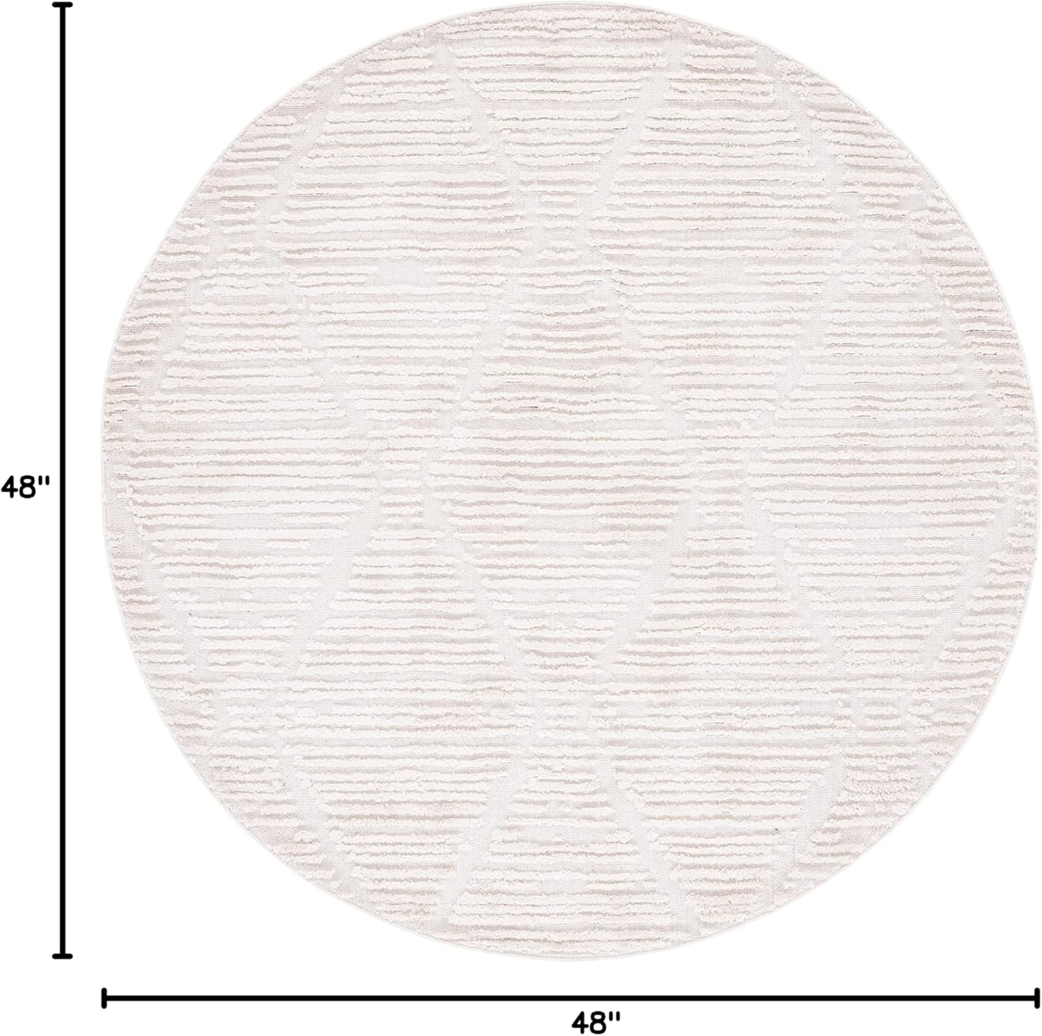 SAFAVIEH Marrakesh Collection Area Rug - 4' Round, Beige, Moroccan Trellis Design, Non-Shedding & Easy to Clean, Ideal for Living Room, Bedroom, Dining Space (MRK517C)