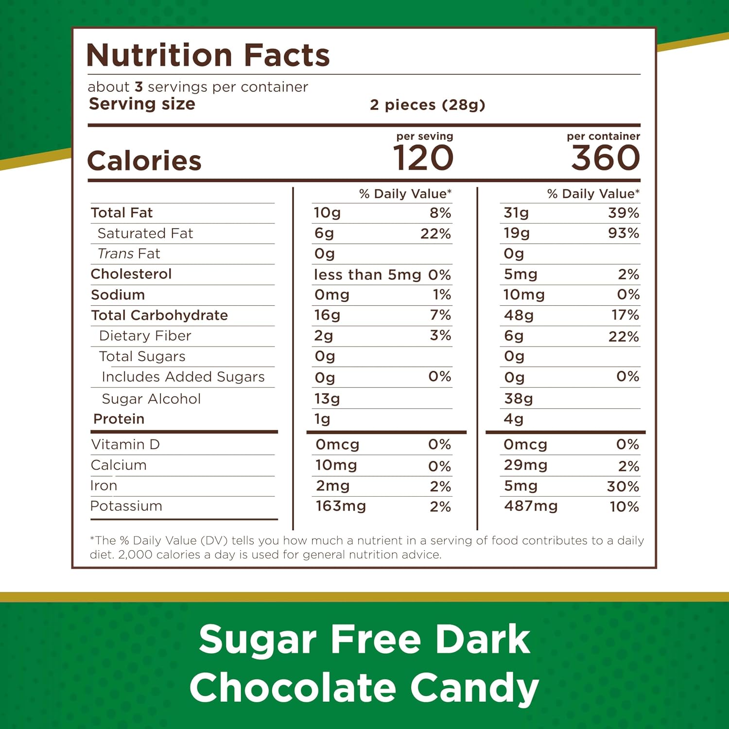 Russell Stover Sugar Free Dark Chocolate with Stevia, 3 Ounce (Pack of 12)