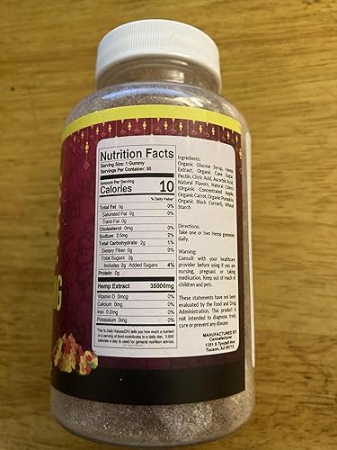 Miniatura 4 de Gomitas de cáñamo orgánicas de alta potencia para adultos con infusión vegana Earthmed Aceite natural Gomitas Blissful Aura Extra Strength Vitamina