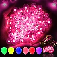 Vista 9 de AIKEI 50 globos de luz LED, mini bolas de luz, tiempo de espera prolongado, impermeable, luz LED para farol de papel, Pascua, Halloween, Navidad
