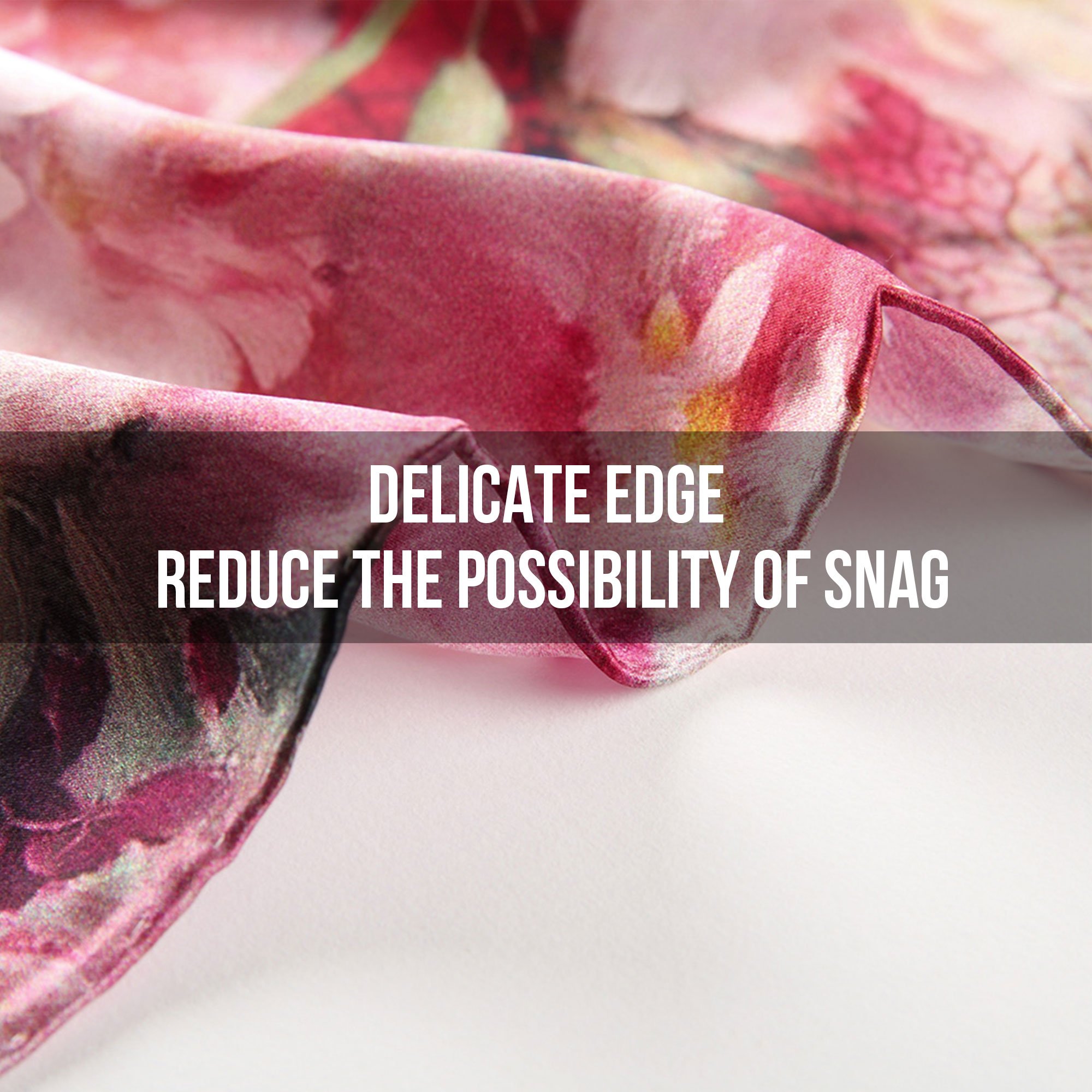 STORY OF SHANGHAI Sciarpa di 100% Seta Charmeuse da Donna Foulard a Raso con Fantasie Orientale, 56x177cm