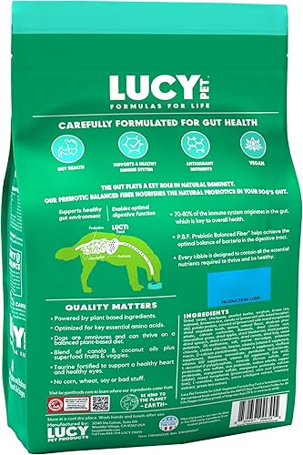 Miniatura 2 de Lucy Pet - Alimento vegetariano para perros, 5 libras, vegano, alimentado por plantas