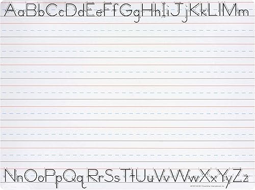 Manuscript Writing Dry Erase Board - Preescolar, jardín de infantes, primer y segundo grado - Aprende a escribir, práctica, alfabeto de 12 x 9