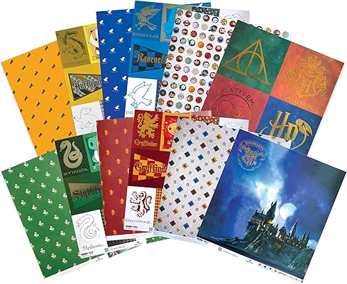 Miniatura 1 de Paper House Productions Harry Potter - Paquete de papel decorativo de doble cara de 12 x 12 pulgadas, 12 hojas para álbumes de recortes y
