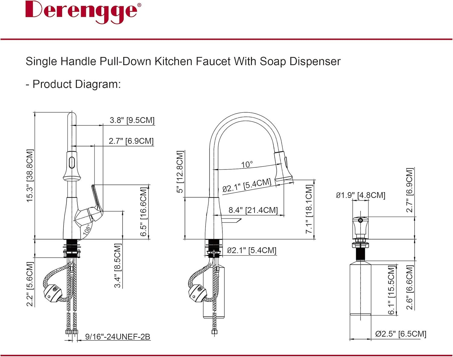 Flаѕh Sаlе Buу 1 gеt 1 Single Handle Pull-Down Kitchen Faucet (with soap Dispenser) Tор Rаtеd Single Handle Pull-Down Kitchen Faucet (with soap Dispenser)