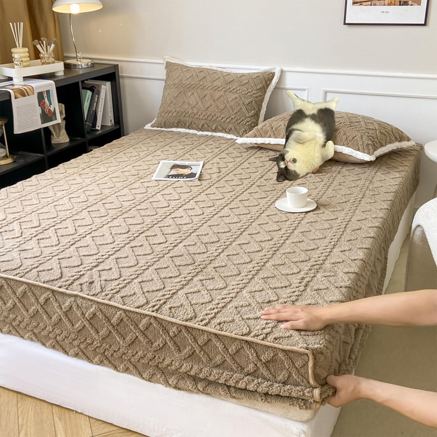 2023 New Flannel Velvet Bed Sheet Winter Super Soft Cozy