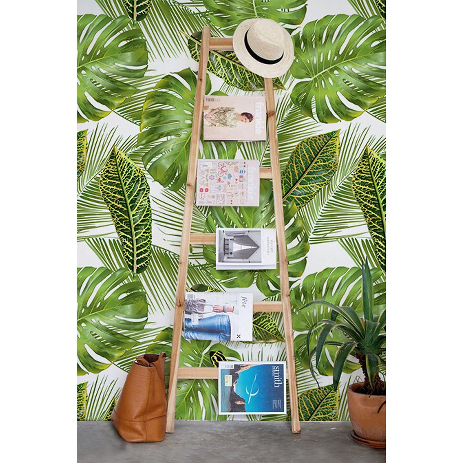Fotomurale monstera 360x250 cm de entretela decorativo para pared de salon