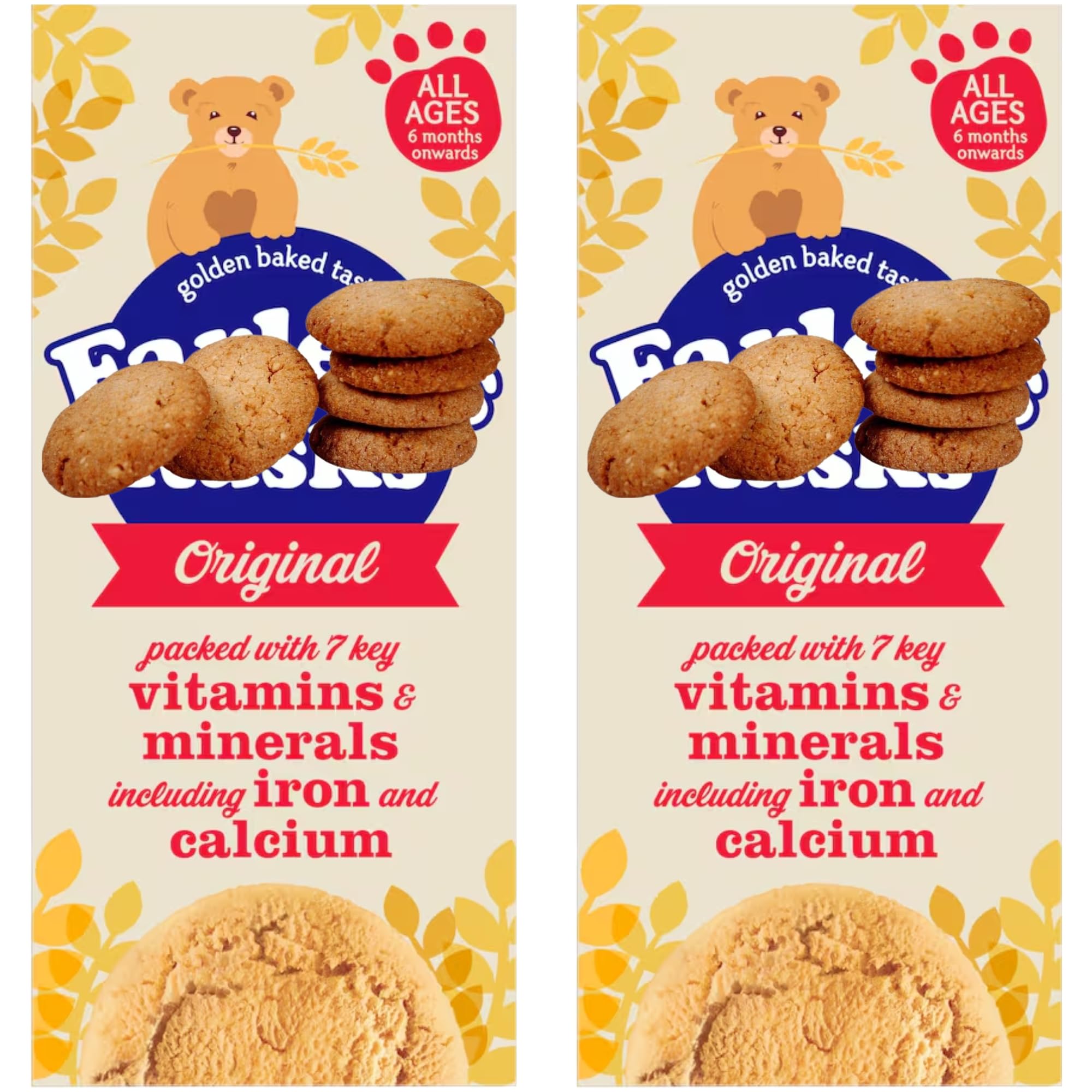 Rusks Bundle With Farley's Rusks Original 150g All Ages 6 Months Onwards (Pack of 2 x 9s)