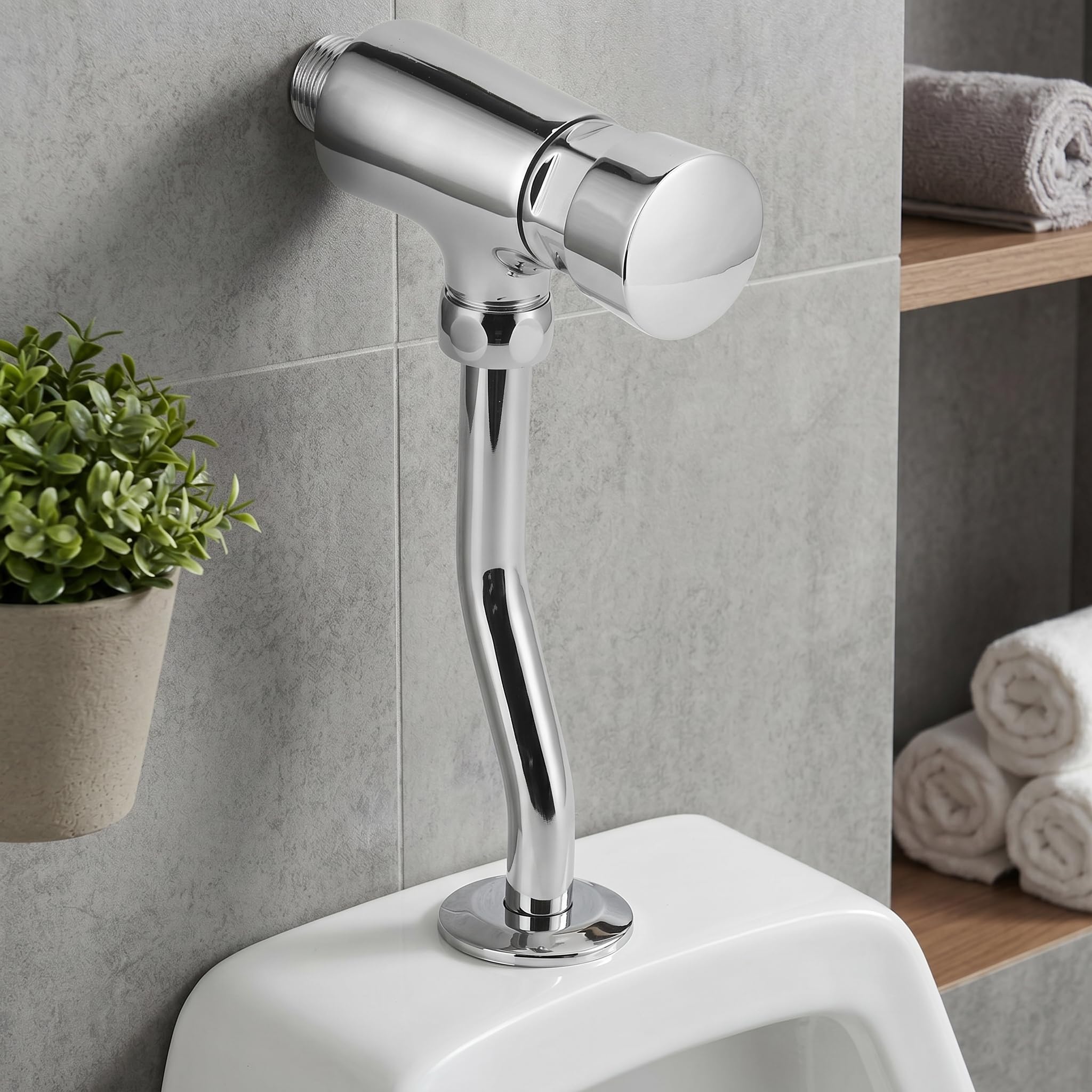 WC-Spülventil Urinal-Spülventil Set Multifunktions G1/2 Wandmontage Handpresse Spülwerkzeug für Badezimmer WC-Zubehör Badzubehör Badezimmer-WC Spülungsventil