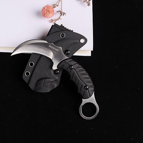 Miniatura 7 de MASALONG Eagle Claw kni233 cuchillo de doble filo resistente a la herrumbre