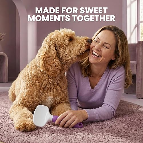 Miniatura 6 de Poodle Pet Slicker Brush – Para perros, gatos, conejos – Piel mate/suelta, nudos – Adecuado para garabatos/Goldendoodle aseo y trituración de pelo