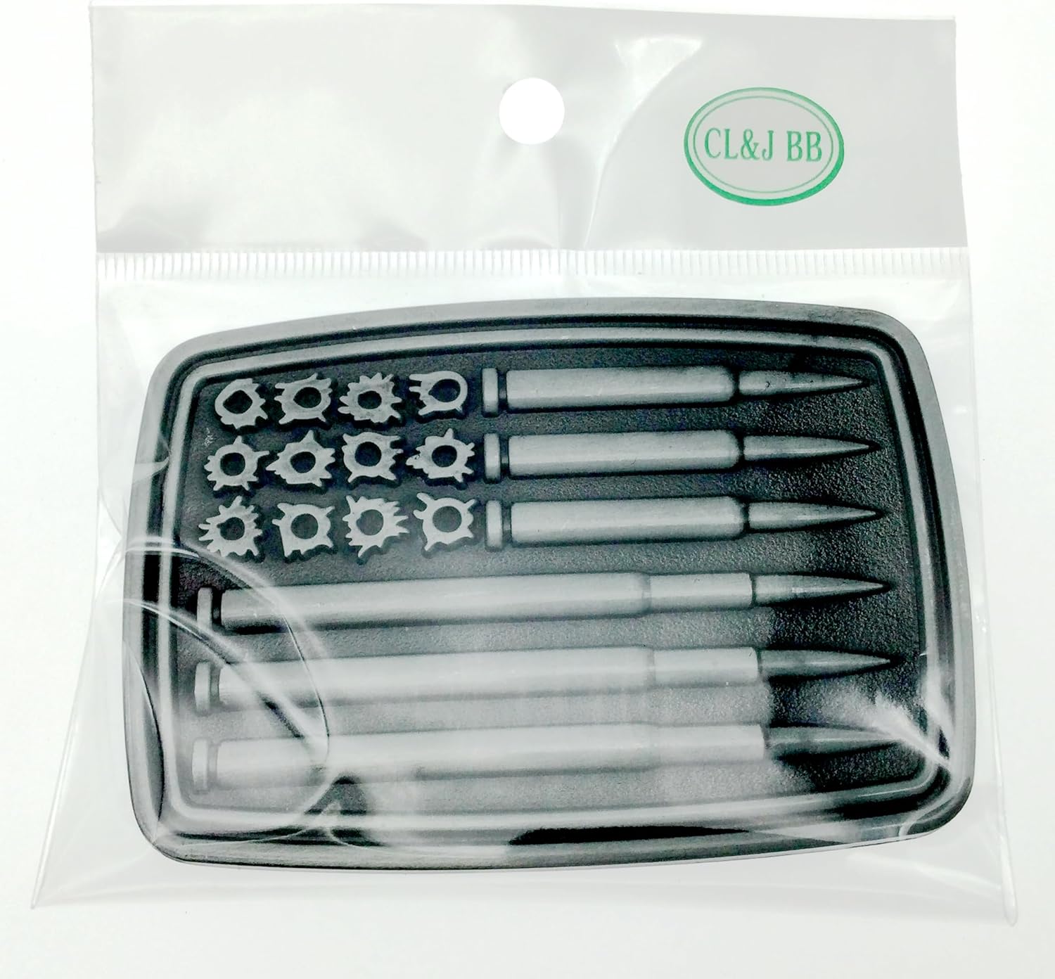 CL&J BB United States Flag Belt Buckle Western Cowboy Native American Motorcyclist (XFL2S) - Image 3