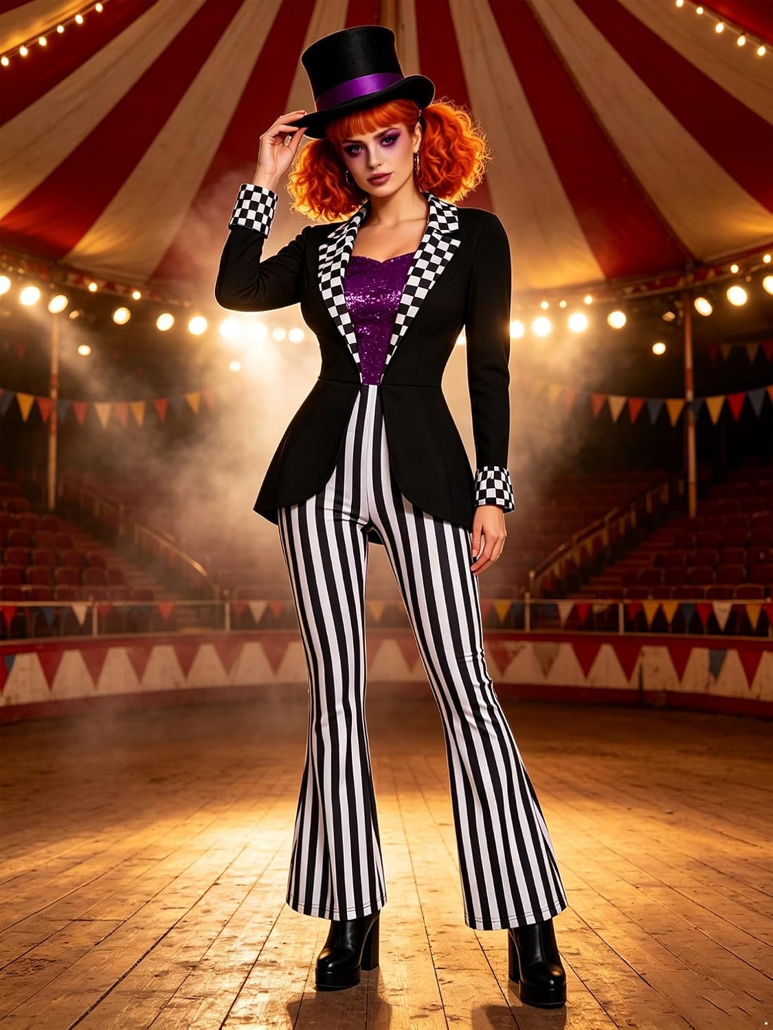 YiZYiF Women Ballet Dance Leotards Magician Clown Uniform