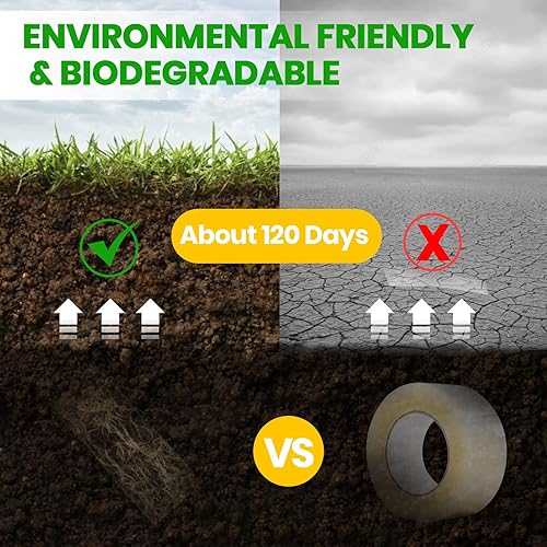 Miniatura 3 de ADHES - Cinta de papel kraft resistente, respetuosa con el medio ambiente, cinta de embalaje grabable sin recubrimiento para enmascarar, sellar y