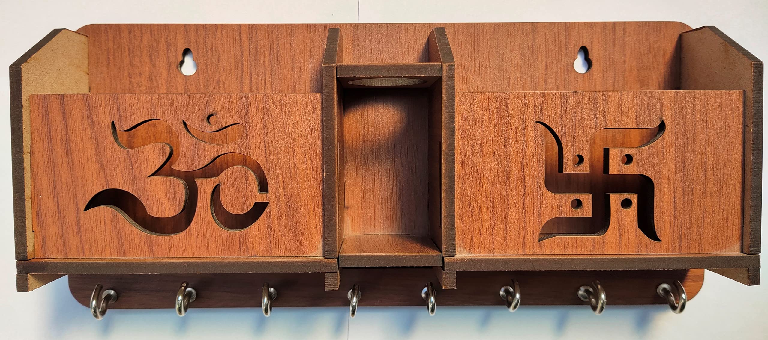 Wooden Om Key Holder - Stylish Wall Decor -2