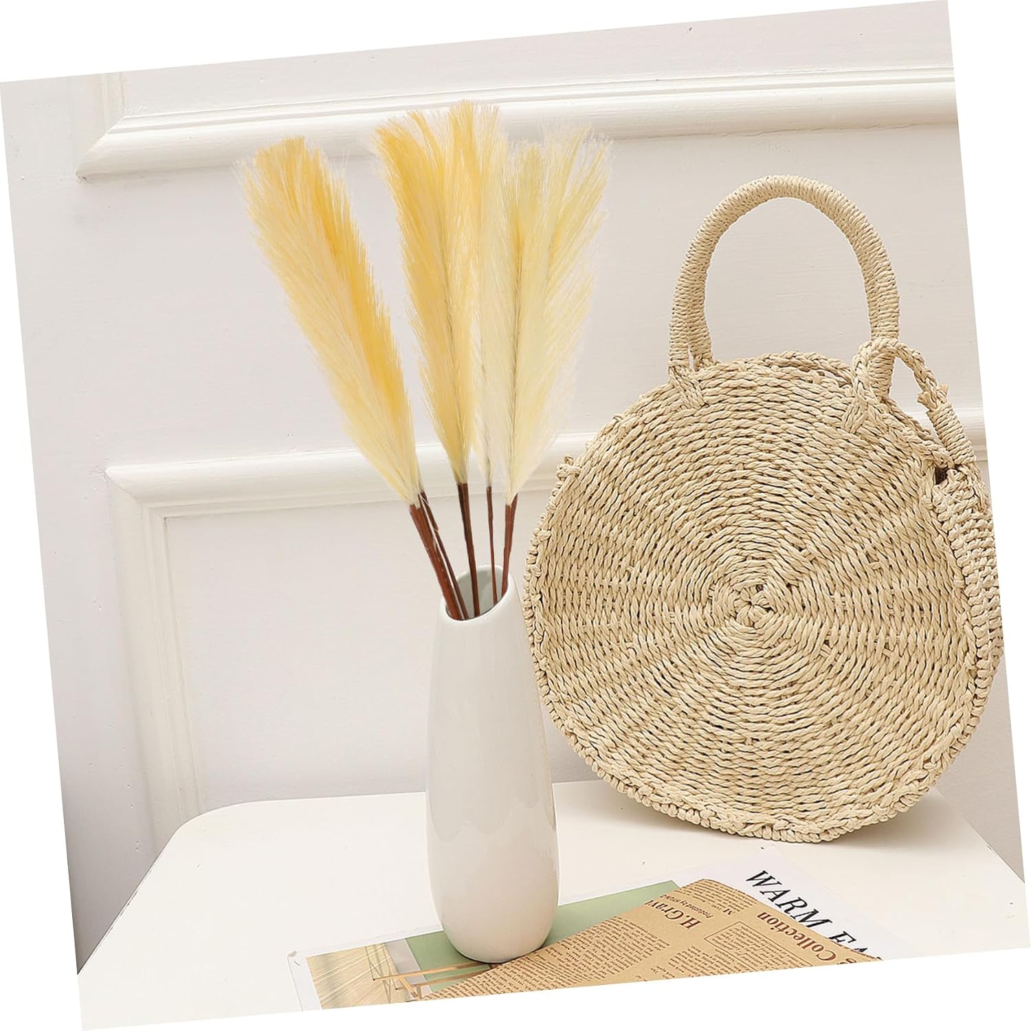 VICASKY 10Pcs Lifelike Simulation Flowers Bouquet Yellow Faux Dried Decoration for Home Office Easy Maintenance Floral Arrangements for Festive and Everyday Use