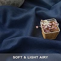 Vista 11 de Orange Linen Curtains 72 Inch Length for Living Room 2 Panels Set Back Tab Loop Pocket Semi Sheer Copper Brown Burnt Orange Curtains for Bedroom