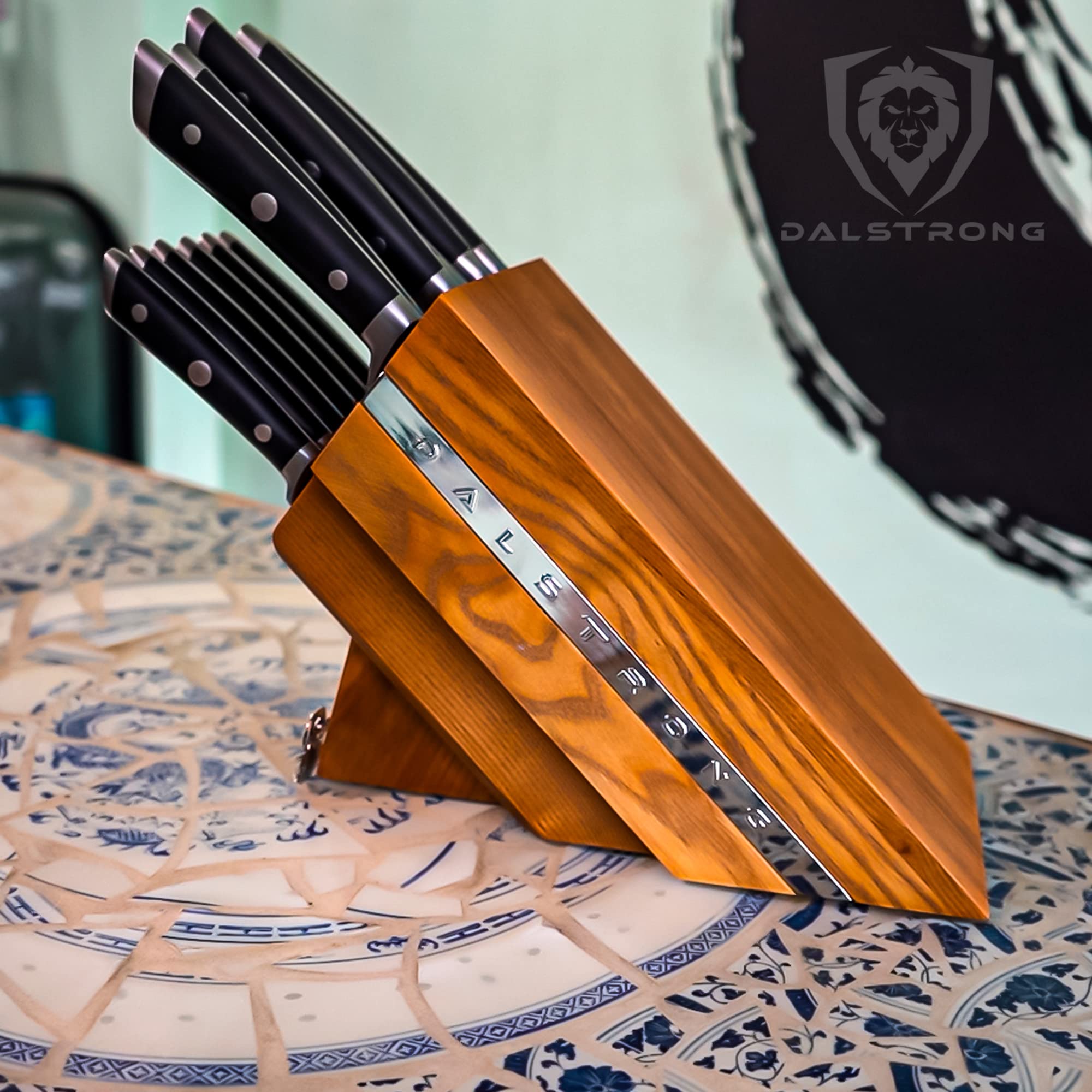 DALSTRONG Set Di 12 Coltelli In Legno Di Frassino - Serie Gladiator - Acciaio Tedesco HC - NSF