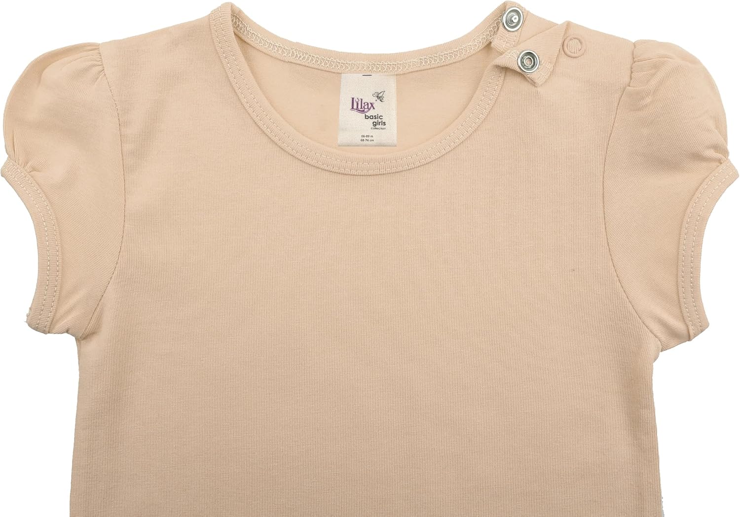 Lilax Baby Girls' Basic T-Shirt Short Sleeve Crewneck Tee