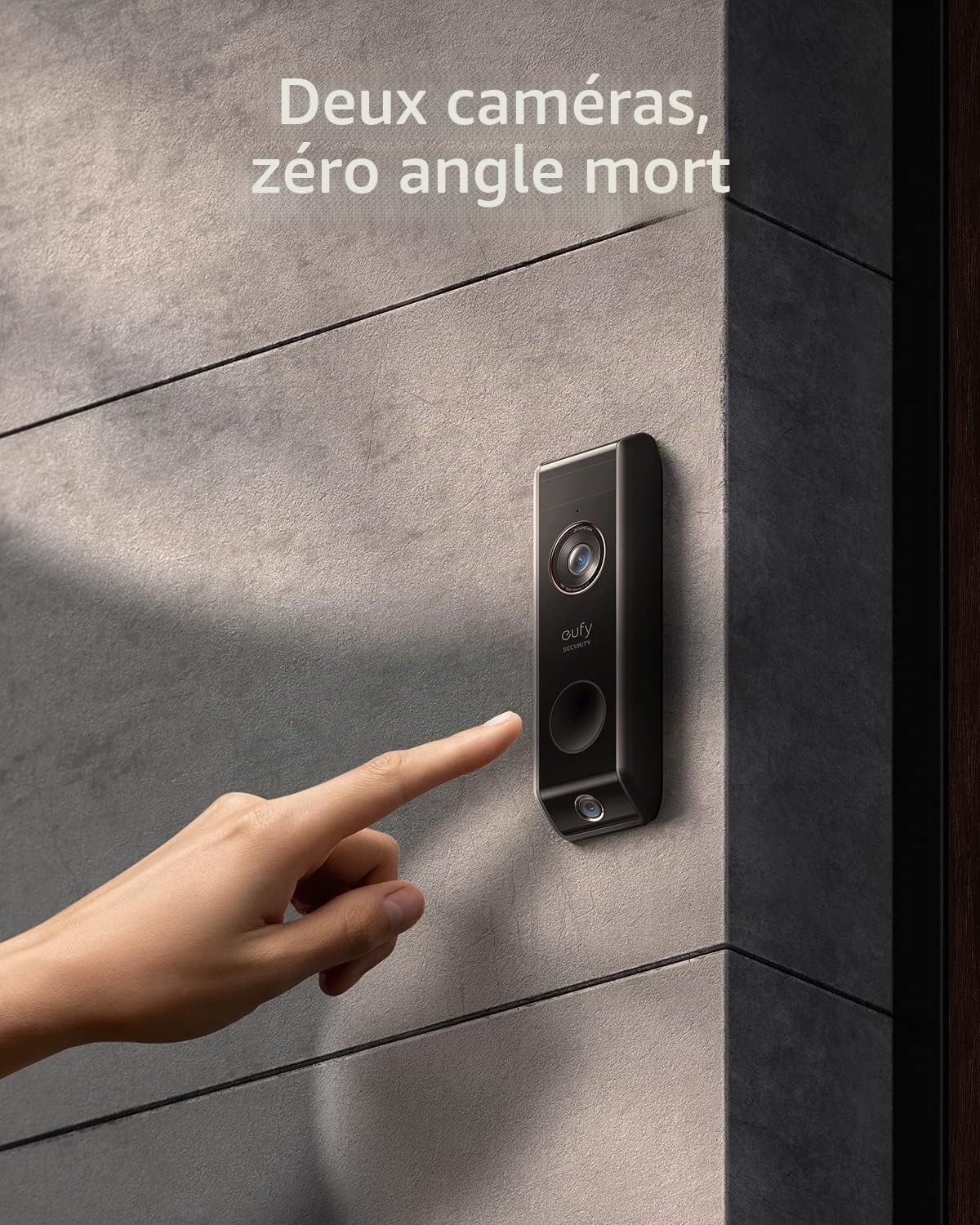 eufy Security Video Doorbell S330 Sonnette sans Fil avec 2 Cameras (sur batterie) avec HomeBase, Double Détection des Mouvements et Colis, 2K HD, sans Charges Mensuelles, 16G de Stockage Local