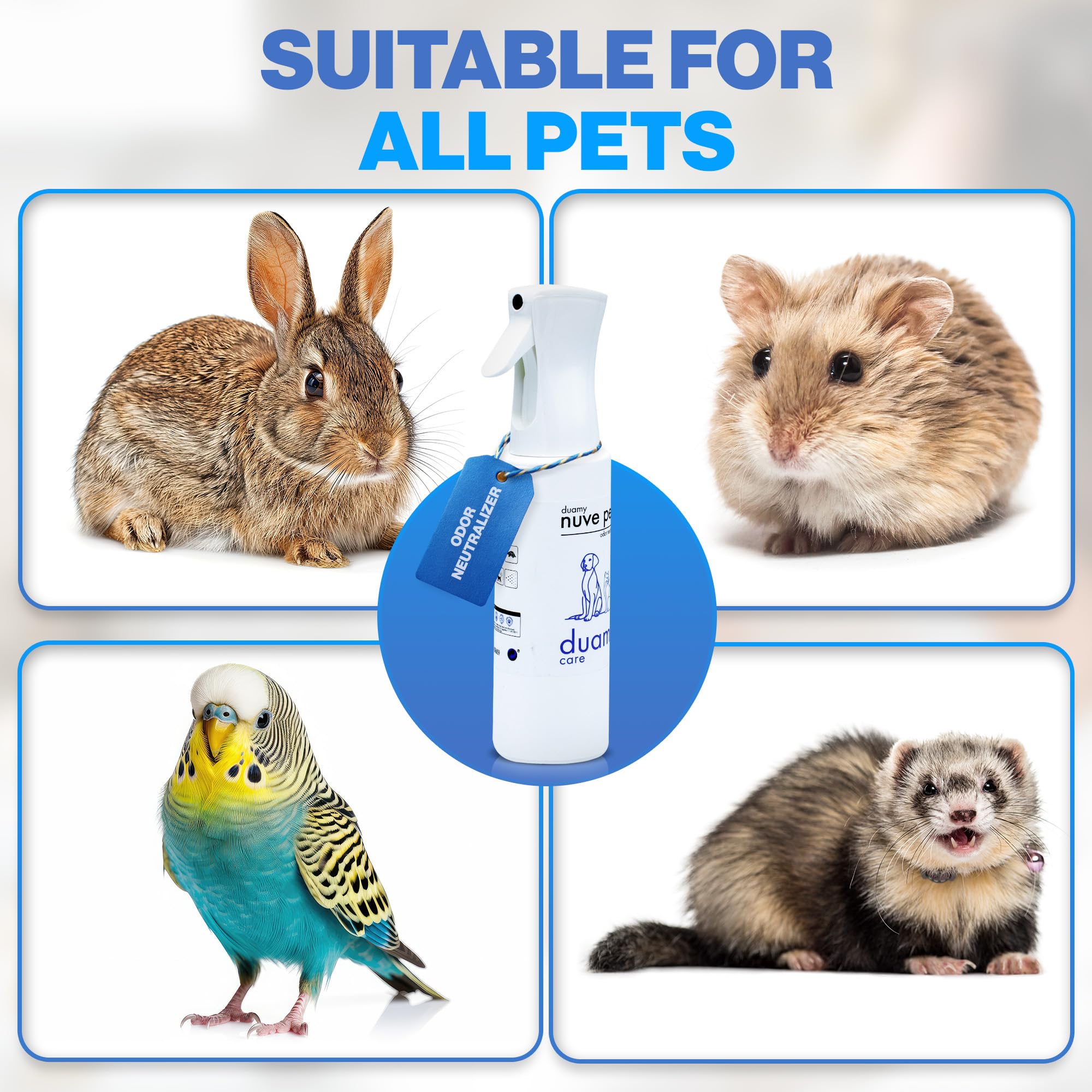 NUVE PETS Eliminador de olores de mascotas, ambientador ecológico sin propelentes, tóxicos ni alérgicos. Absorbe, bloquea y neutraliza olores. Anti-olor orines de Perros, Gatos. 500ml