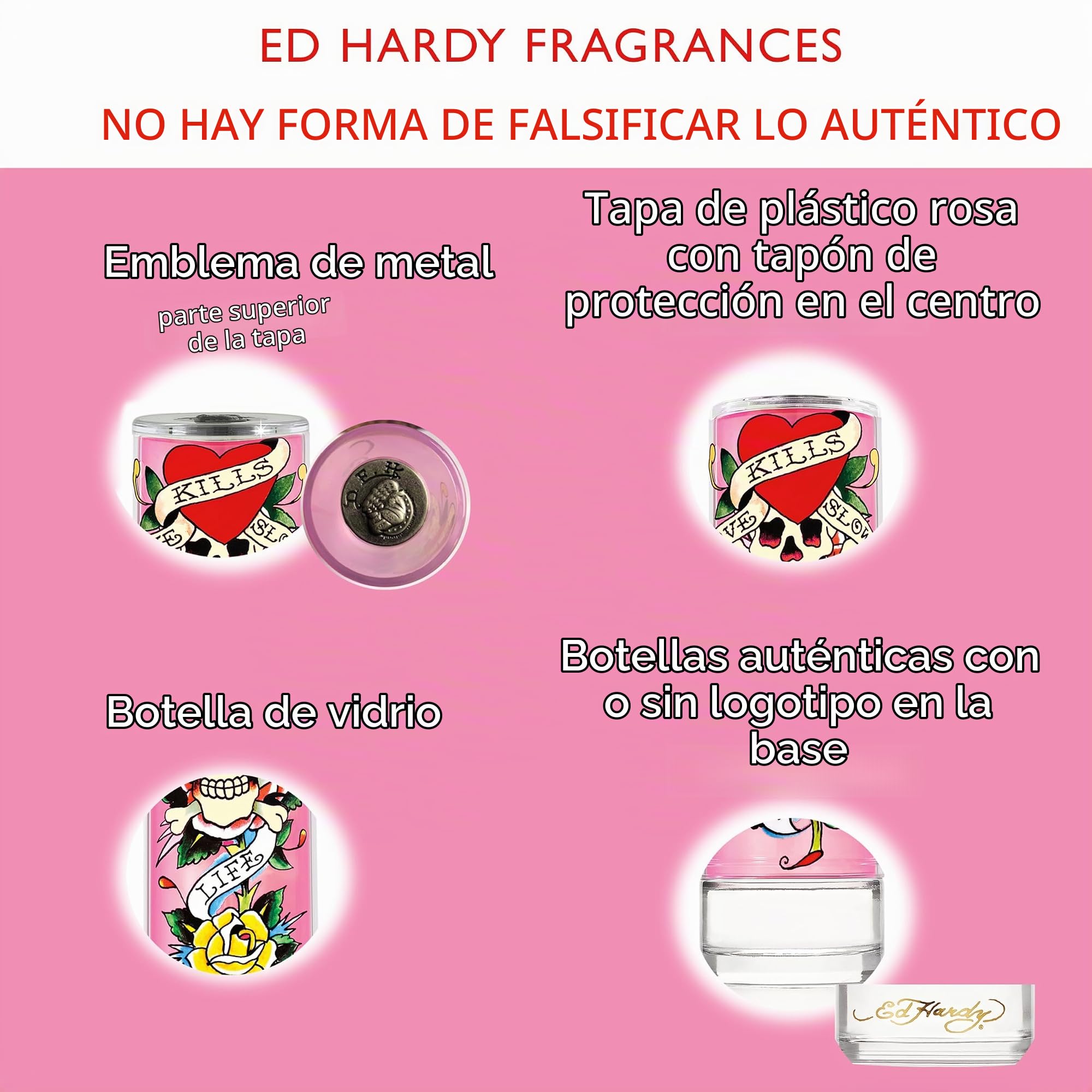 ed HARDY 29465 - Agua de perfume, 100 ml/3.4 oz (EHWF00004)