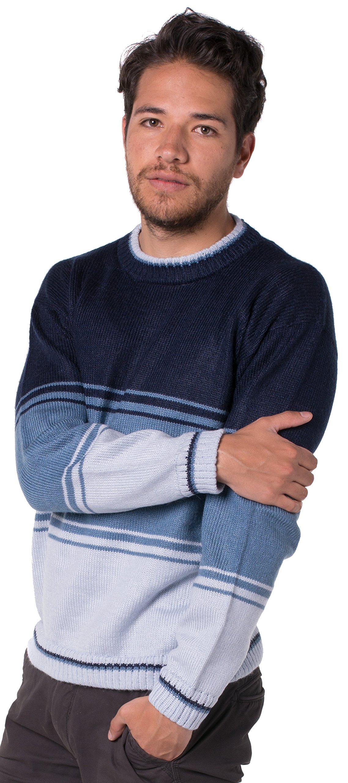 Gamboa - Genuine Alpaca Sweater - Degrade Blue Tones
