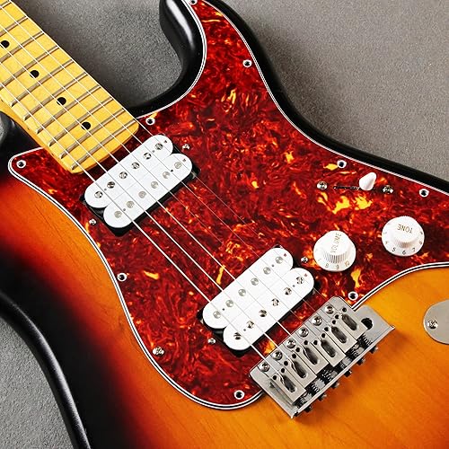 Miniatura 5 de FLEOR Alnico 5 - Pastillas de guitarra de alta potencia para cuello y puente de doble bobina, color blanco