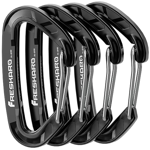 FresKaro 15kN Heavy Duty Wiregate Carabiners