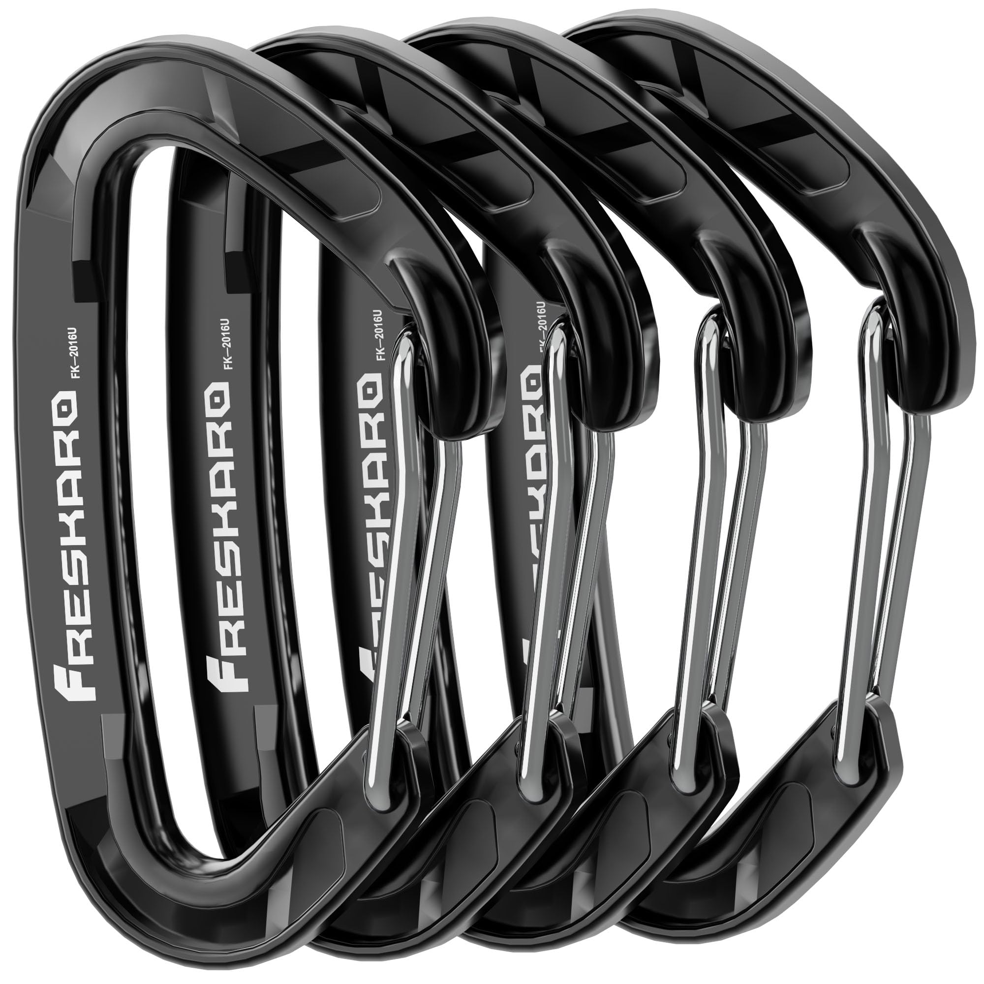 15kN-3372lbs Heavy Duty Wiregate Carabiners, Reliable Time-Tested Stainless Steel Spring Gate, for Camping, Hiking, Hammocks, Backpacking, Dog Leash etc., 3.15inch