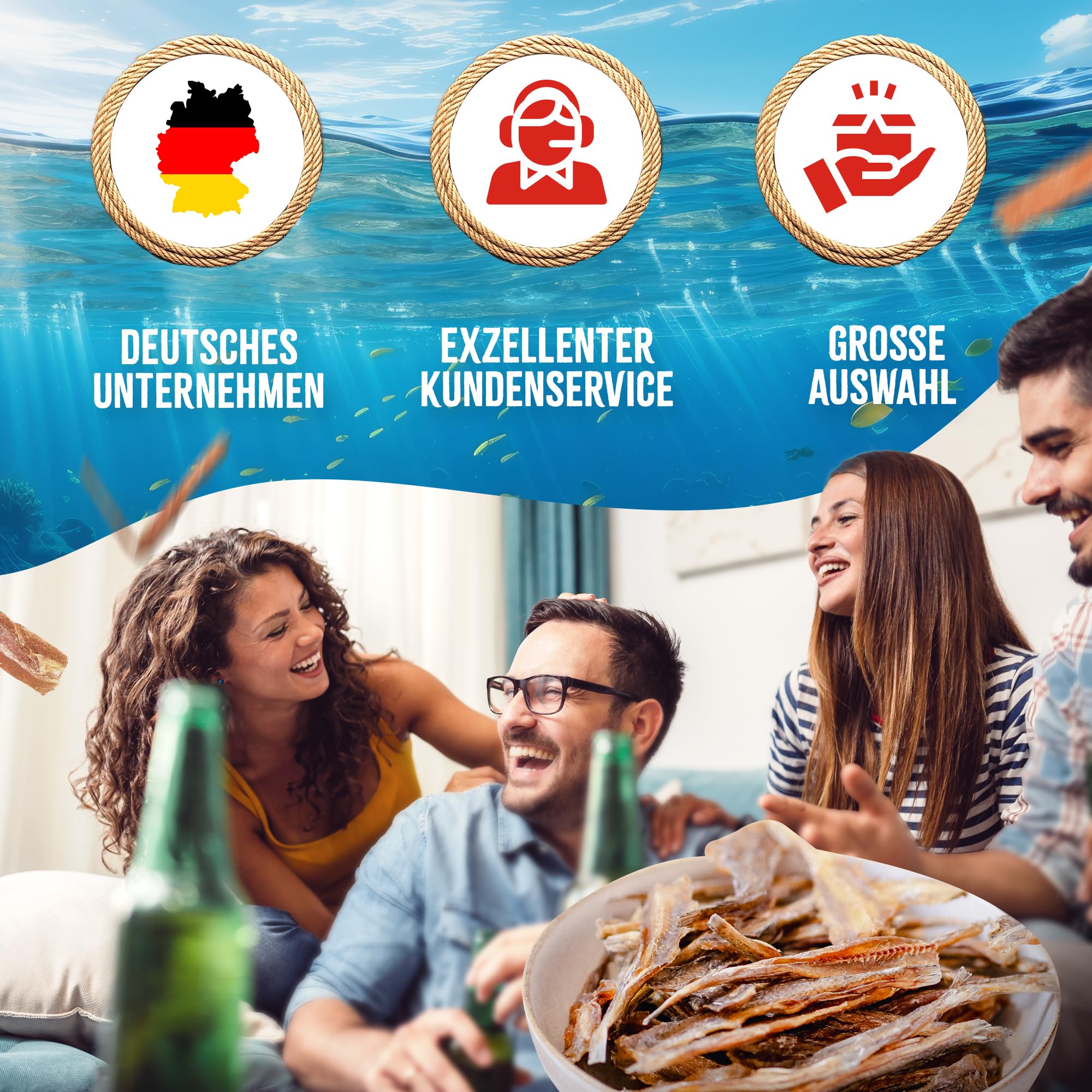 Großschuppen Eidechsenfisch 1kg - Fisch Jerky I High Protein I Snacks I Trockenfisch Omega 3 I Beef Jerky , Trockenfleisch & Chips Alternative