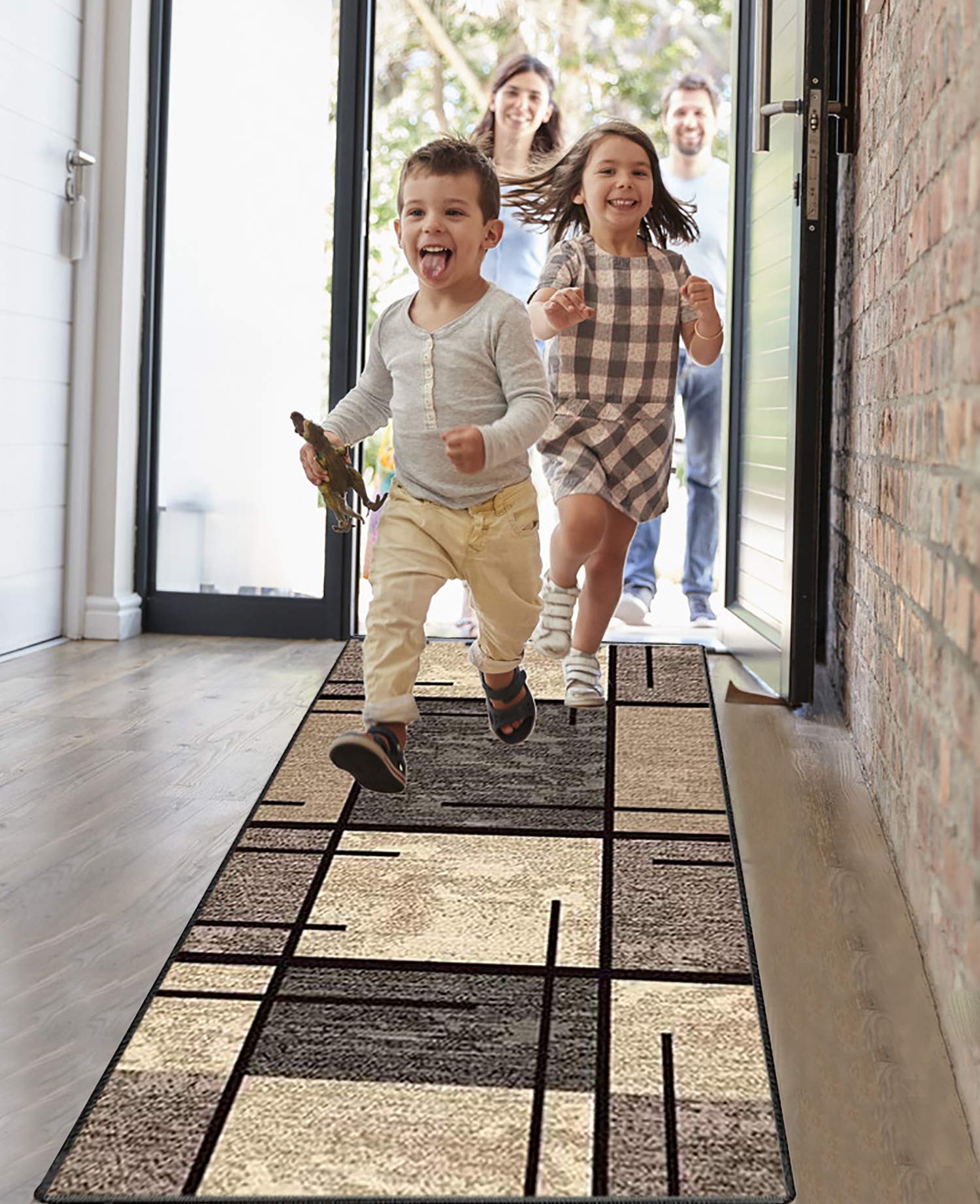 Tapis de couloir moderne pour éviter les glissades et les taches de cuisine