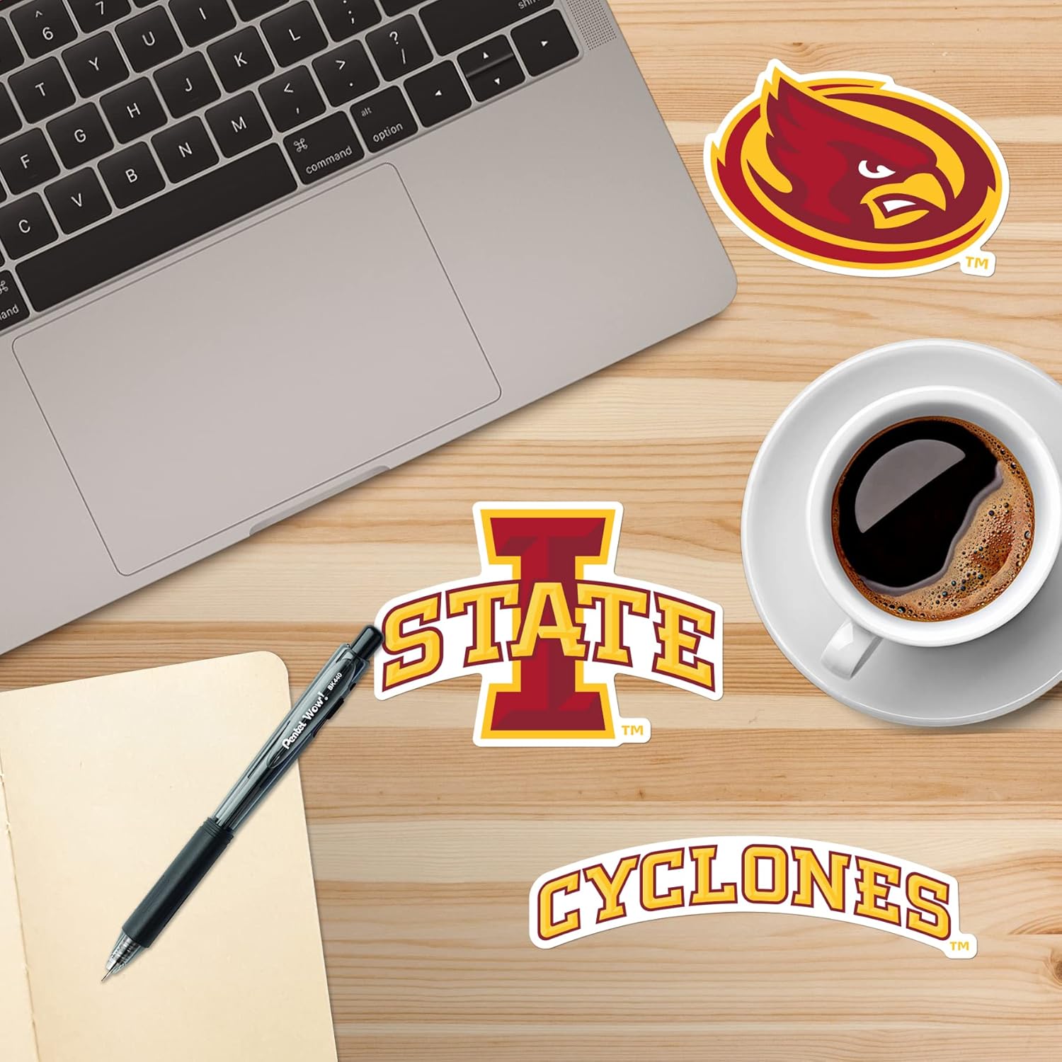 Iowa State University Vinyl Sticker Pack – 8 Waterproof Cyclones Logos, Mascot, Pennant & Wordmark Decals for Laptop, Water Bottle, Tablet, Car, Skateboard & More – Officially Licensed Variety Set - Image 3