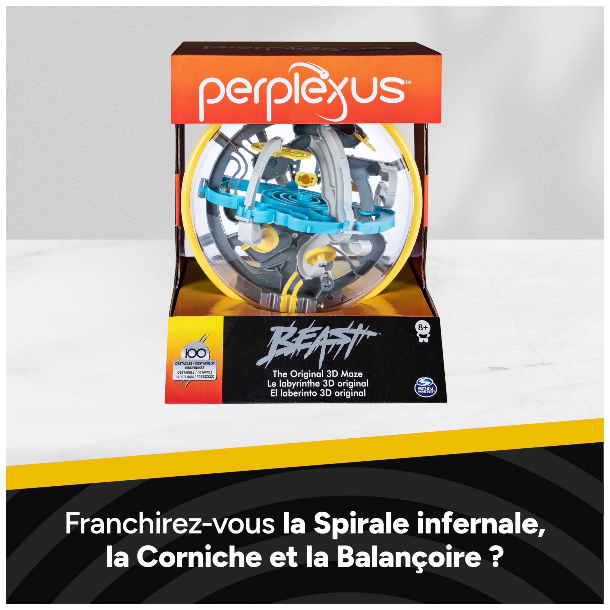 PERPLEXUS - PERPLEXUS BEAST - Labyrinthe Parcours 3D Original Avec 100 Défis - Labyrinthe 3D - Jeu d'Action et de Réflexe - Casse tete enfant - Jouet Vertus Pédagogiques - Jouet Enfant 9 Ans et +