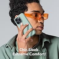 Vista 1223 de GONEZ Funda de silicona para iPhone 15 Pro Max, compatible con Magsafe, protector de cámara + protector de pantalla, forro de microfibra suave Negro