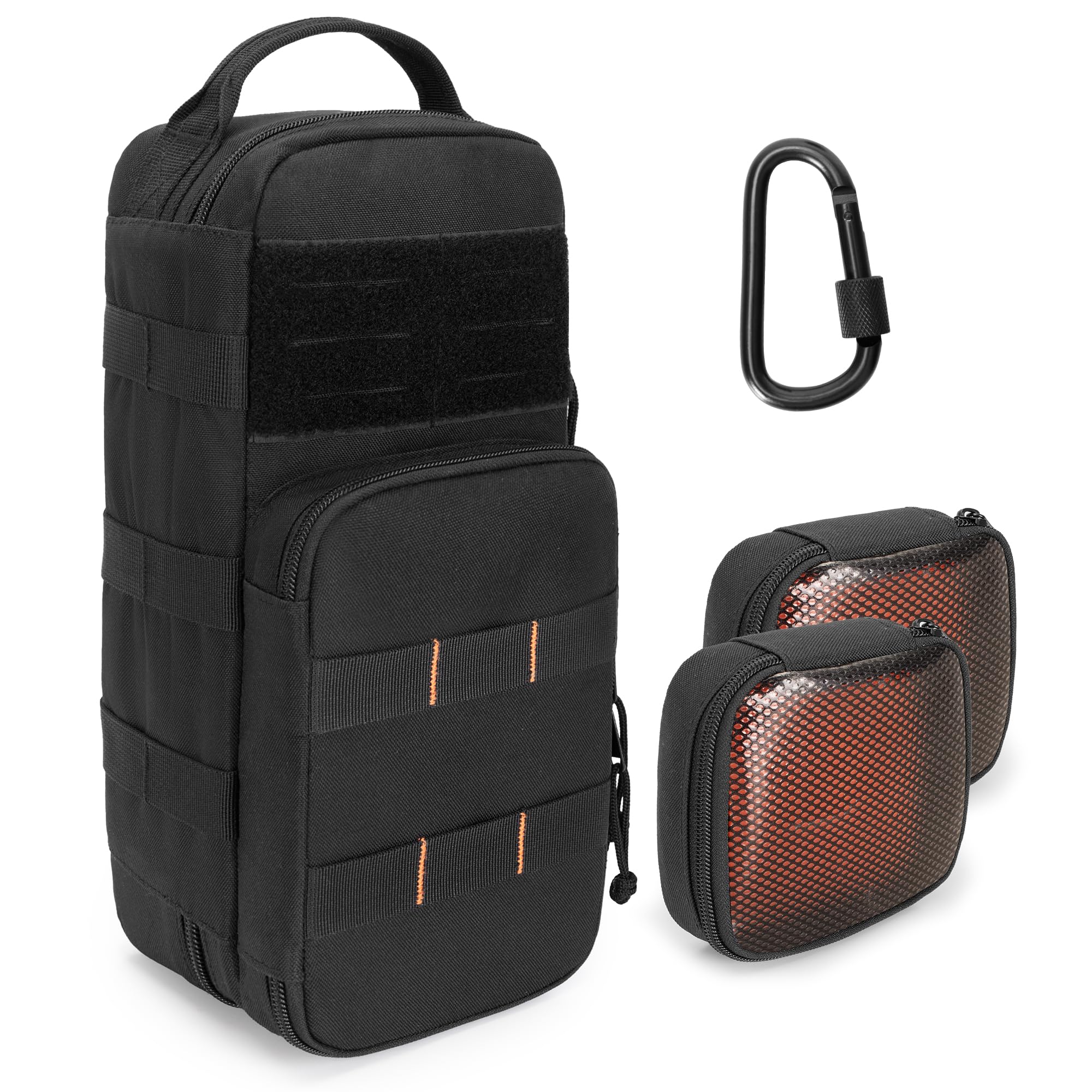 Rexmica Petit Sac de Rangement Outils D'électricien avec 2 Poches à Outils | Sac Tactique Molle pour Hommes avec Rembourrage pour le Camping, les Voyages et les Travaux Électriques