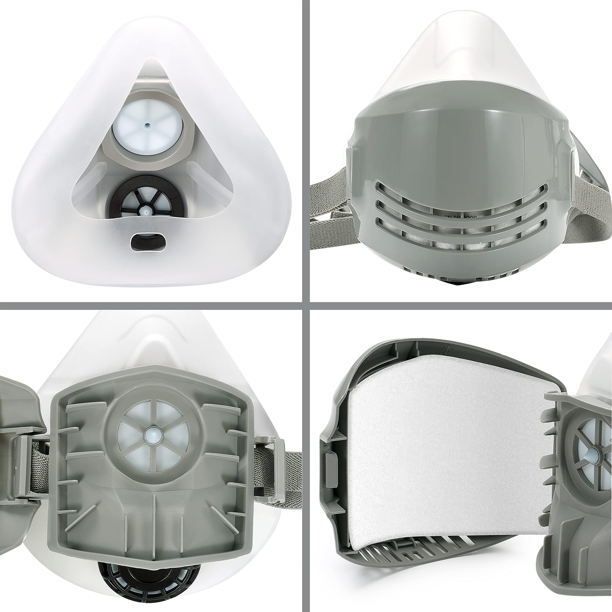 AirGearPro D-200 Masque de Protection Respiratoire Réutilisable, Anti poussière avec Filtres pour Peinture, Travaux, Bricolage, Ponçage