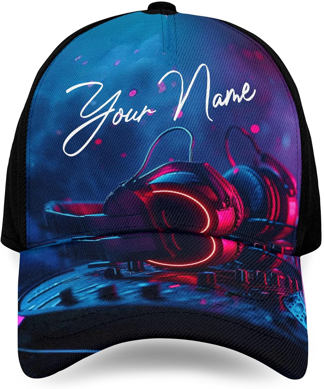 DJ Hat, DJ Cap for Men, Personalized DJ Player Caps, Mens Baseball Caps Adjustable Ball Cap Snapback Hats