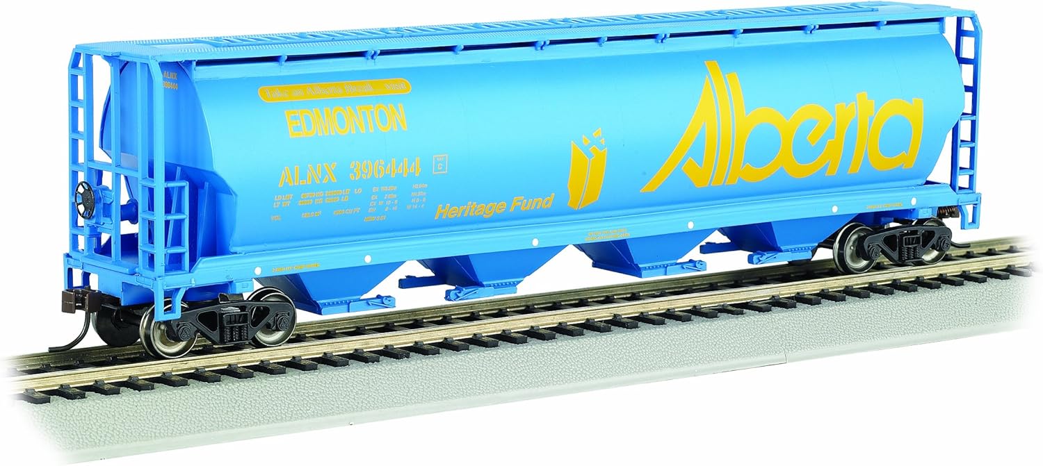 Bachmann Trains - Canadian 4 Bay Cylindrical Grain Hopper - Alberta / Edmonton - HO Scale