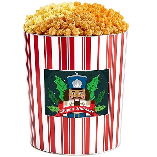 Miniatura 7 de The Popcorn Factory Lata de regalo para palomitas de maíz, retro, 3.5 galones (Cheddar robusto, mantequilla, caramelo)