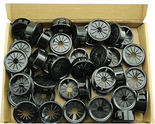 JCBIZ 40pcs 25mm Mounted Diameter Cable Pipe Hose Snap Bushing Type Grommet Protector, Black