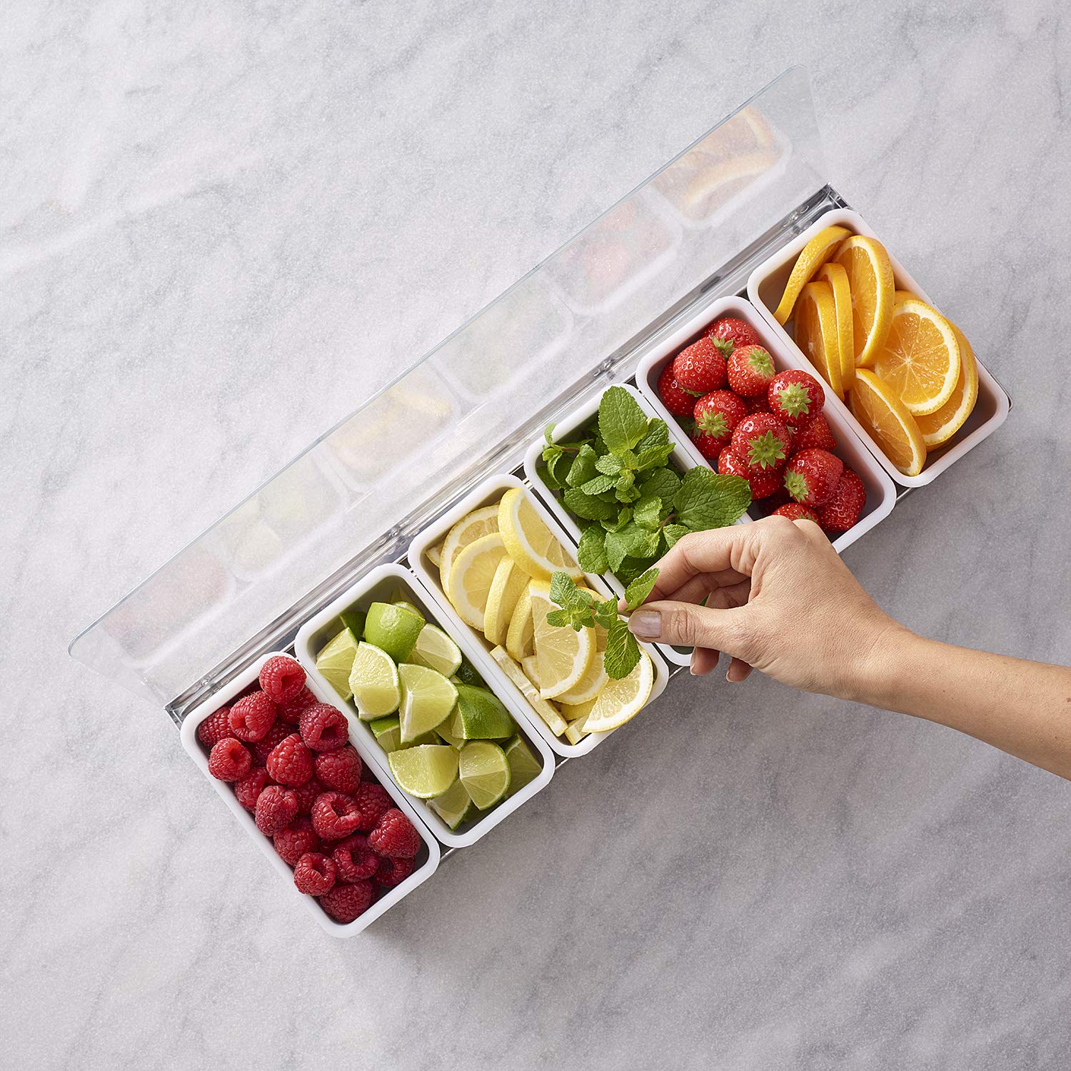 Paderno 41782-06 Porta Spezie 6 Vaschette, Acciaio Inox