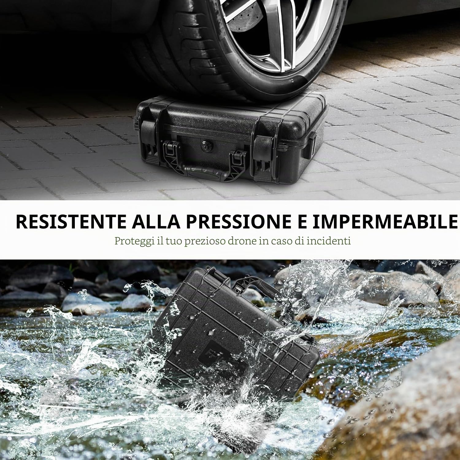 FPVtosky Custodia per DJI Mini 4 Pro I Compatto I Doppio Strato I Impermeabile - Custodia per DJI Mini 4 Pro Fly More Combo Kit, Accessori per la custodia del drone
